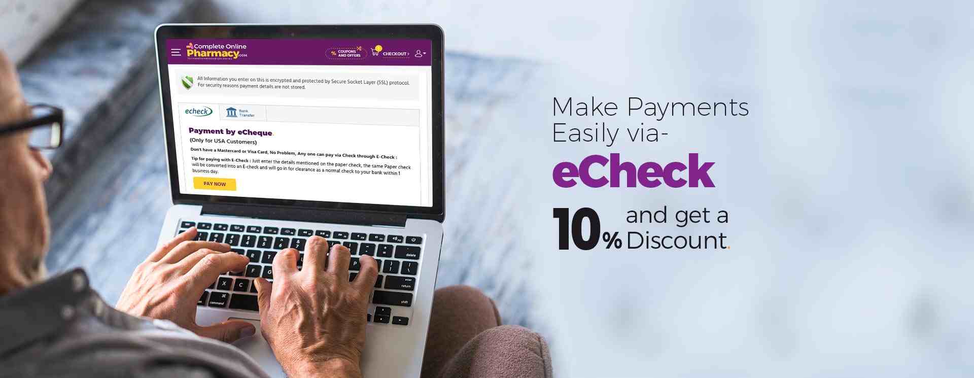 make payment via eCheck- online pharmacy usa