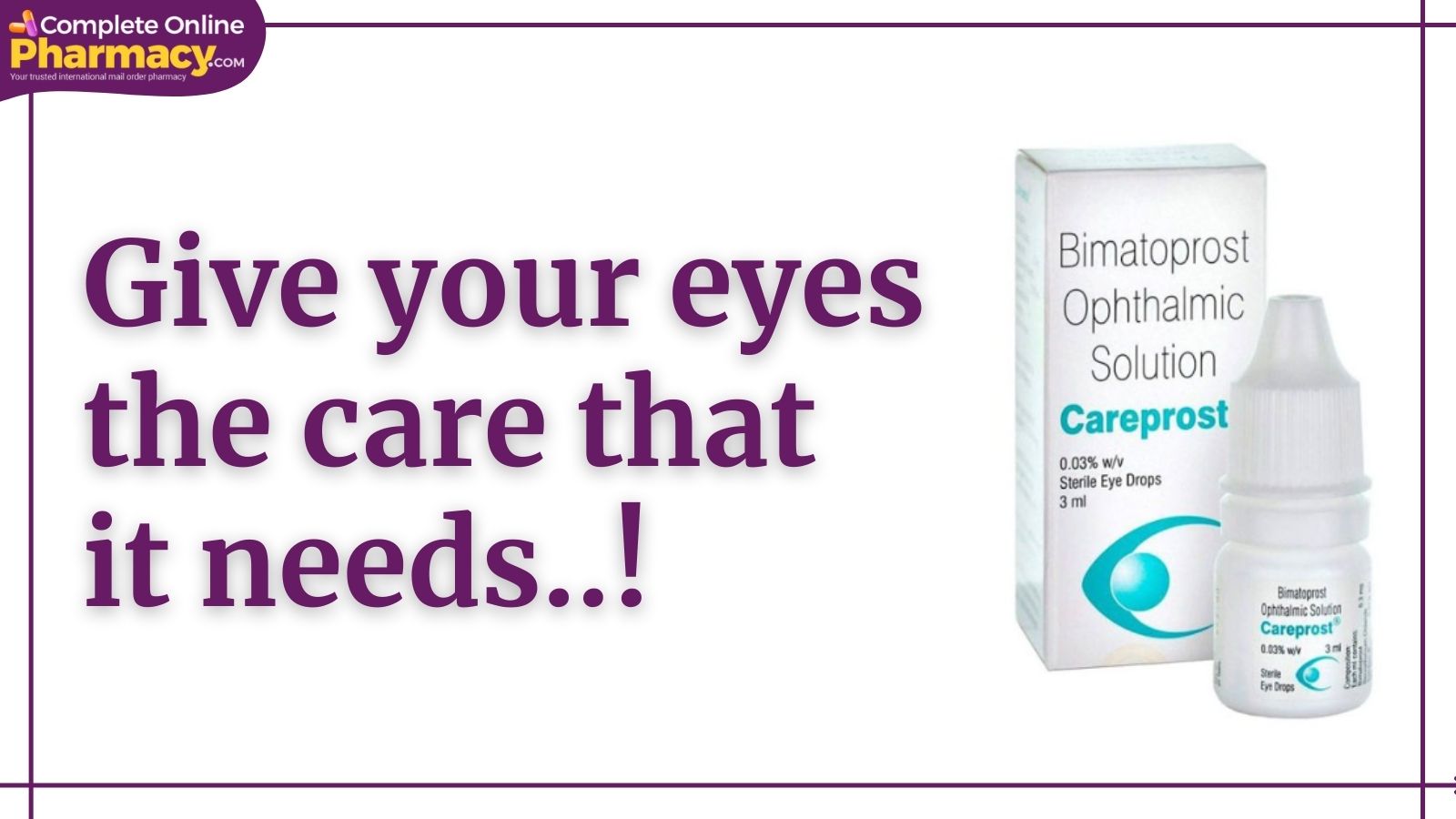 Bimatoprost - One solution to treat Glaucoma & grow luscious Eyelashes