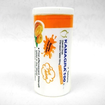 A box of generic Sildenafil Citrate 100mg Effervescent  tablets