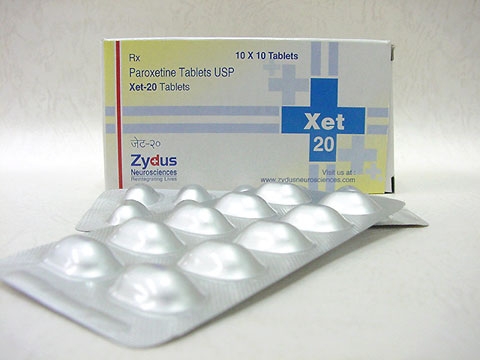 Strip pack and box of generic Paroxetine Hydrochloride 20mg tablets