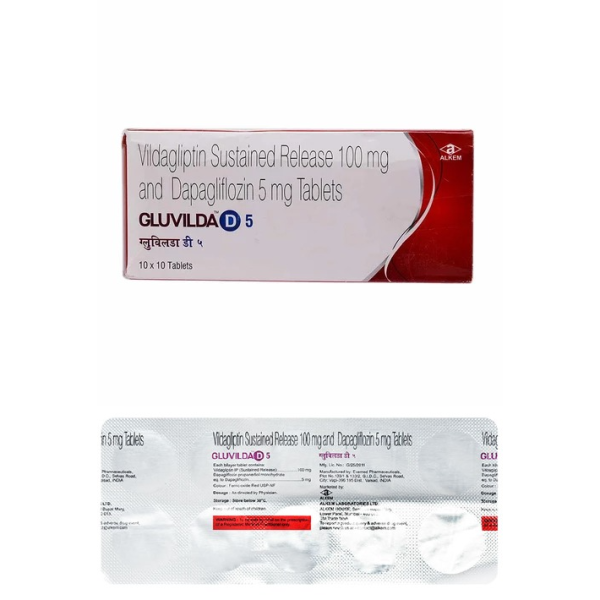 Dapagliflozin (5mg) + Vildagliptin (100mg) Tablet (Generic Equivalent)