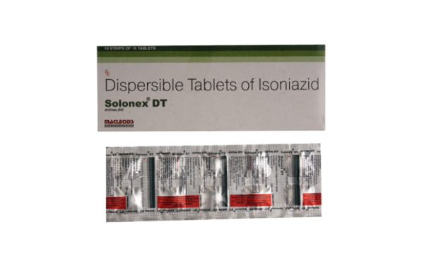 A pack and a strip of generic Nydrazid 100mg Tablets