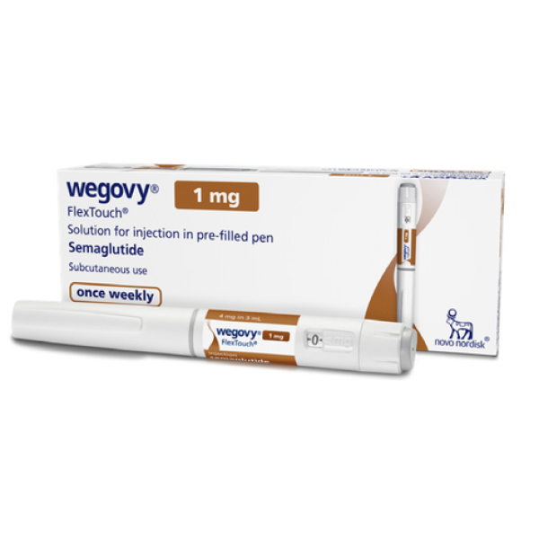 A pack and a pre-filled pen of Semaglutide Injection 1mg