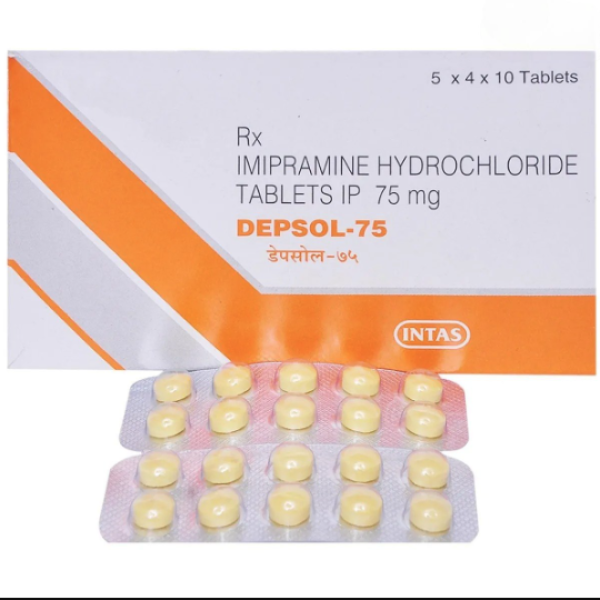 A pack and a strip of Imipramine Tabs
