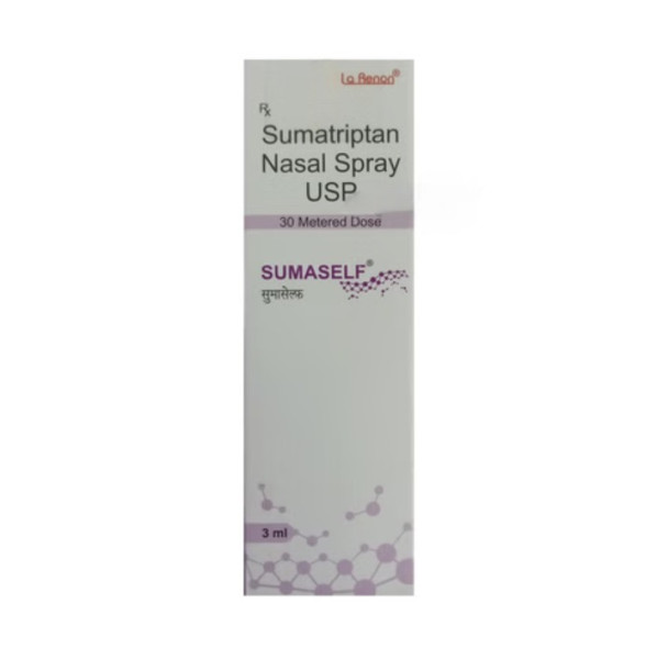 A pack of Sumatriptan Nasal Spray