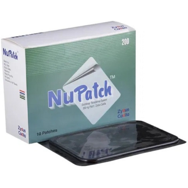 A box and a Diclofenac Diethylamine (200mg) Patch