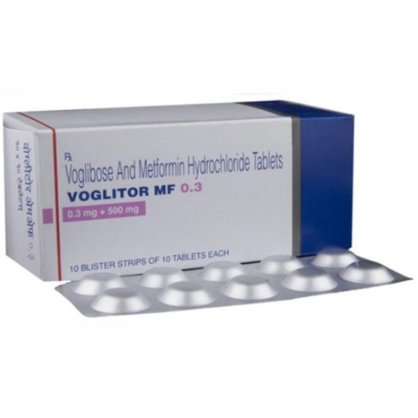 Metformin (500mg) + Voglibose (0.3mg) Tablet (Generic Equivalent)