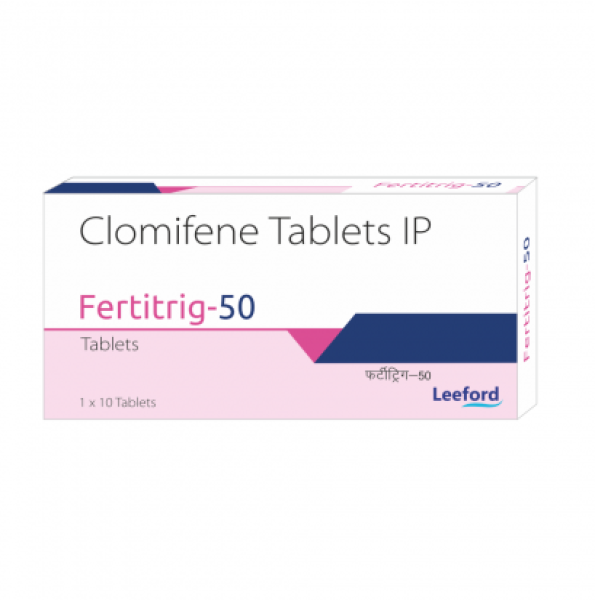 A box and a strip of clomiphene citrate 50mg tablet