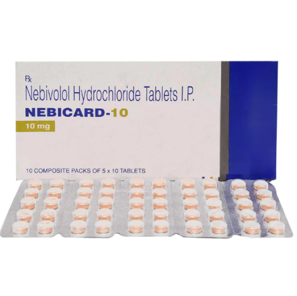 Front and backside of Nebivolol 10mg Tablet