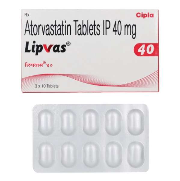 Two blister strips and a box of generic Atorvastatin Calcium 40mg tablets