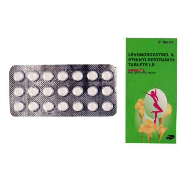 A box of Ethinyl Estradiol 0.03mg + Levonorgestrel 0.15mg tablets. 
