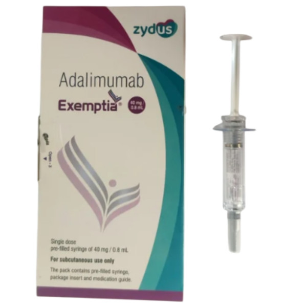 A box a prefilled syringe of Generic Adalimumab Injection