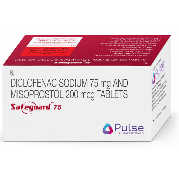 A box of Diclofenac (75mg) + Misoprostol (200mcg) Tablet