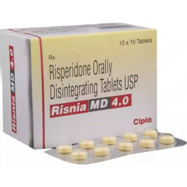 A box and a strip of Risperdal (1mg) MD Generic Tablet