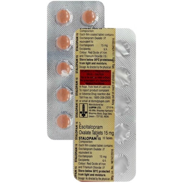 Two strips of Escitalopram Oxalate (15mg) Tablet