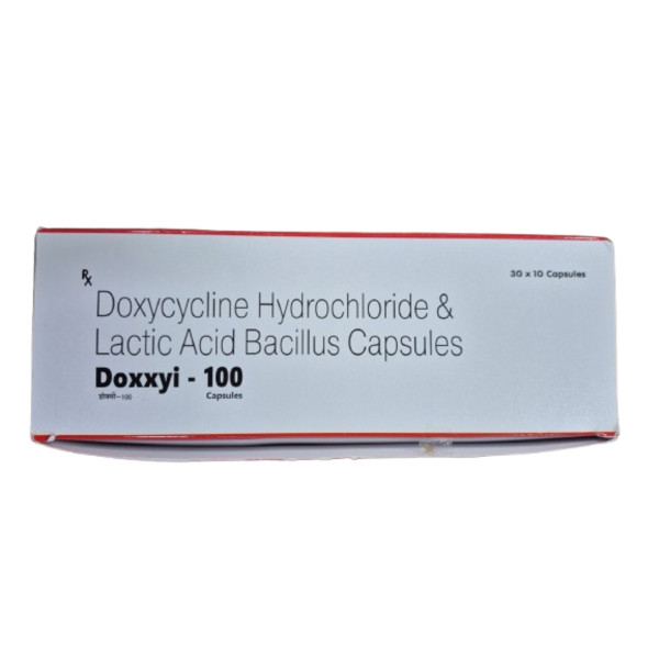 A box generic Doxycycline 100mg capsule