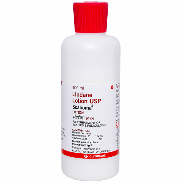 A bottle of Lindane (1%) Lotion