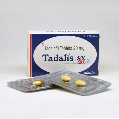 Two strips and a box of generic Tadalafil tablets 20mg