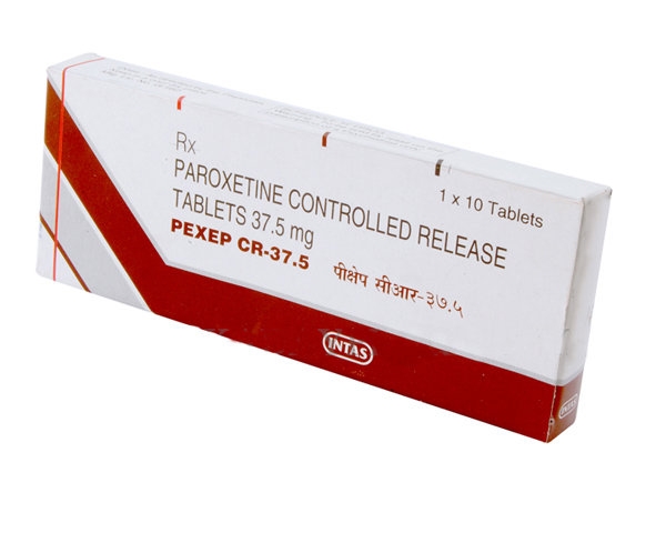 Box of generic Paroxetine Hydrochloride 37.5mg tablets