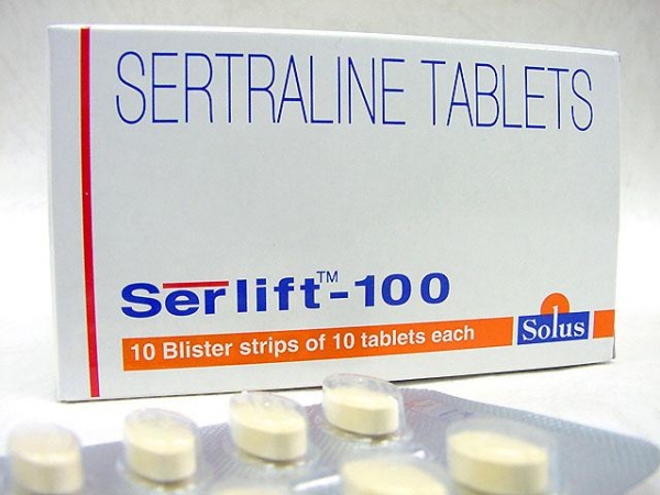 Two strips and a box of generic Sertraline HCl 100mg tablet