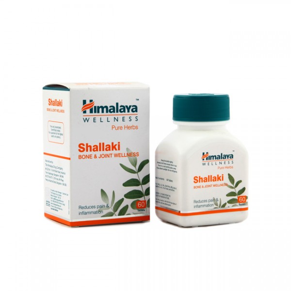 Box and a bottle pack of Pure Herbs - Himalaya Shallaki Tablets