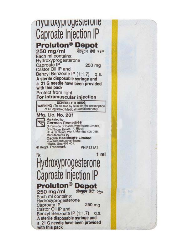 Generic Hydroxyprogesterone (250mg/ml) Injection