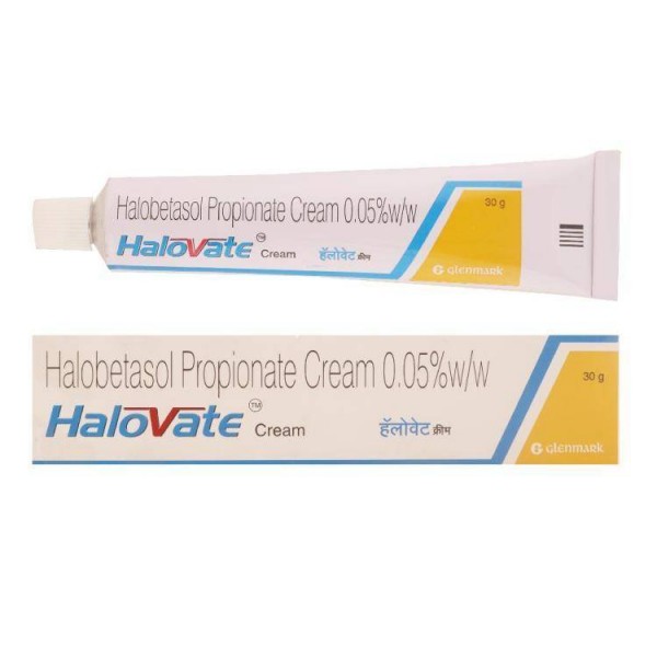 Box and tube of generic Halobetasol (0.05%) Cream
