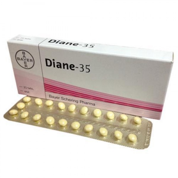 Box and blister strip of generic Cyproterone (2mg) + Ethinyl Estradiol (0.035mg) Tablet