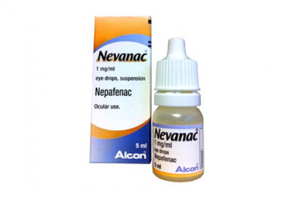 A box and a bottle of Nepafenac 0.1 %  Eye Drop 5ml
