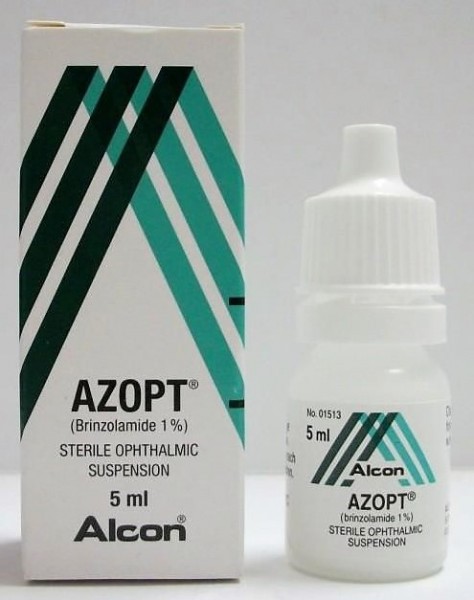 A box and a bottle of Brinzolamide opthalmic suspension 1 %  Eye Drop 5ml