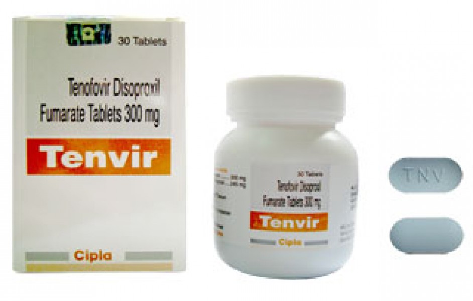 Bottle and a box of Tenofovir 300mg Tablet