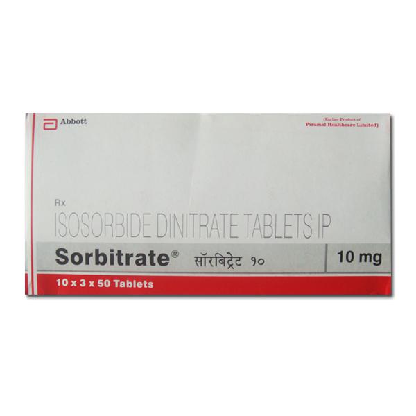 Box of generic Isosorbide Dinitrate 10mg Tablet