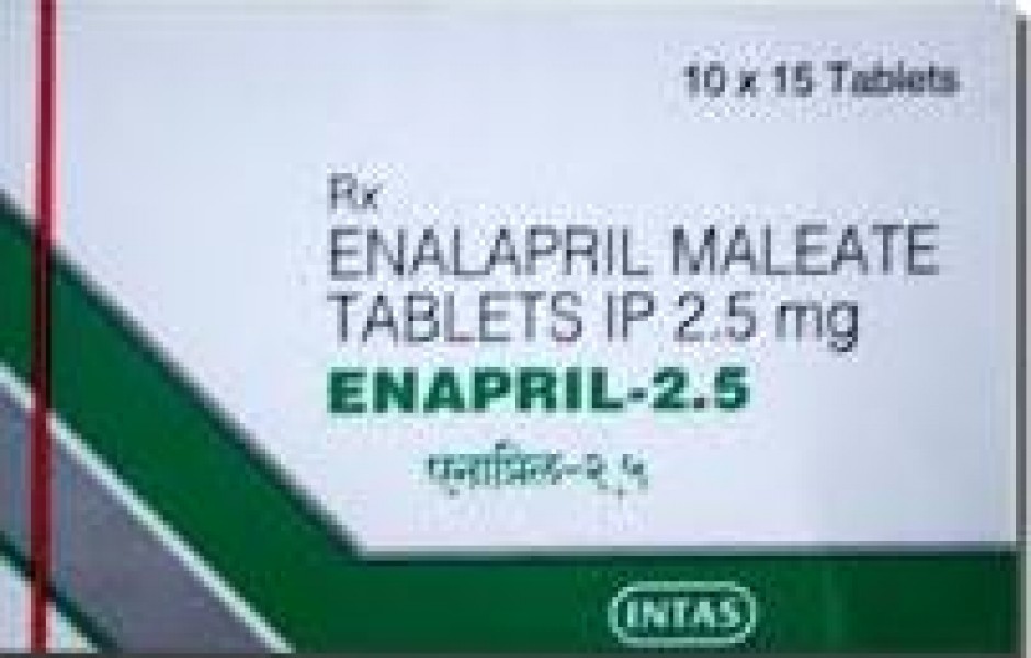 Box of generic Enalapril 2.5mg Tablet
