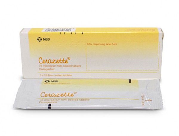 A box of generic Desogestrel 0.075mg Tablets