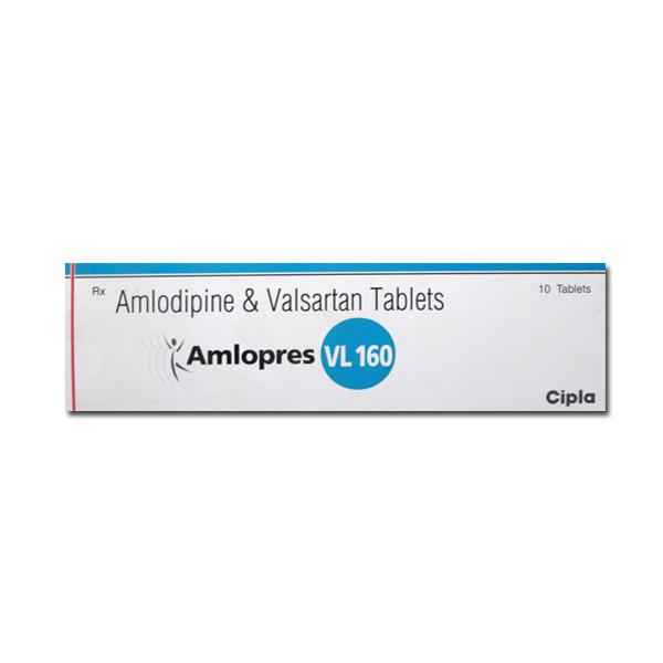 Box of Amlodipine 5mg and Valsartan 160mg Tablet