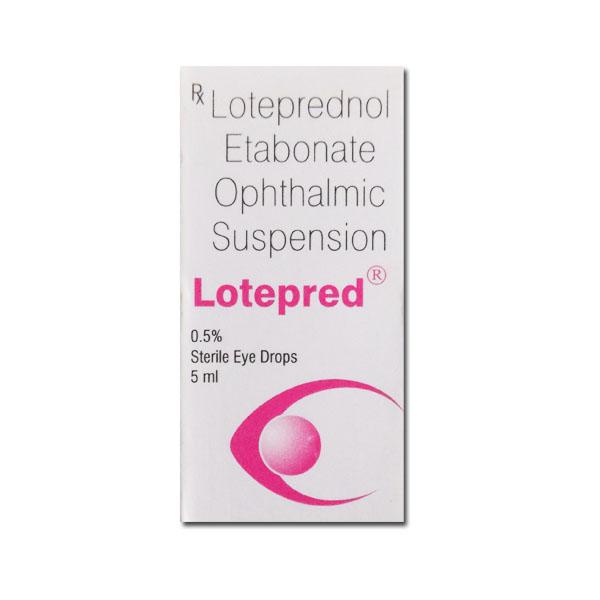 A box of Loteprednol etabonate 0.5 % Eye Drops 5ml