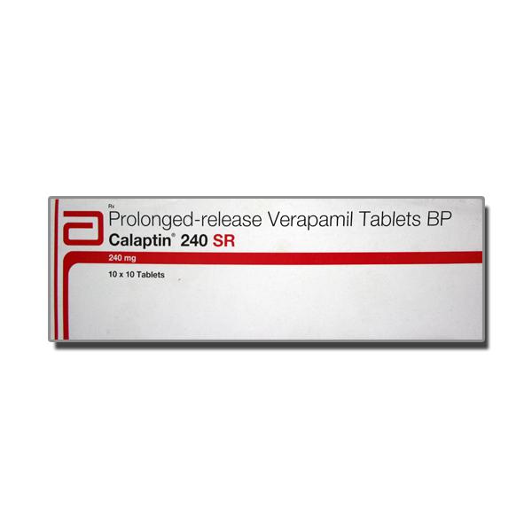 Box of generic Verapamil 240mg Tablet