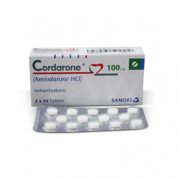Box pack of Amiodarone 100mg Tablet