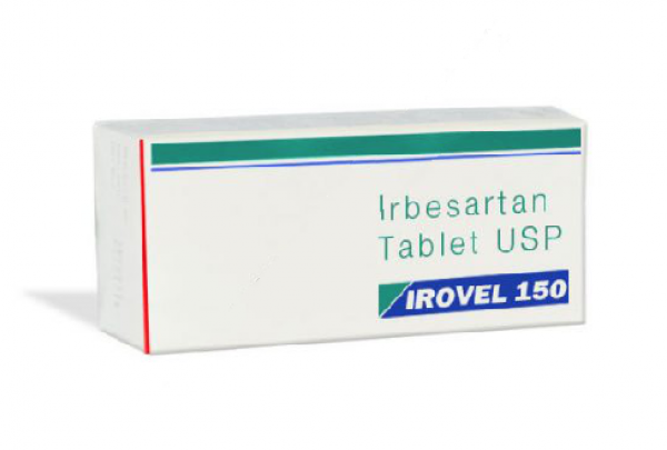 Box of generic Irbesartan 150mg Tablet