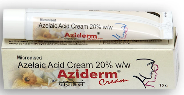 A Tube and a box of generic Azelaic Acid 20 % Cream