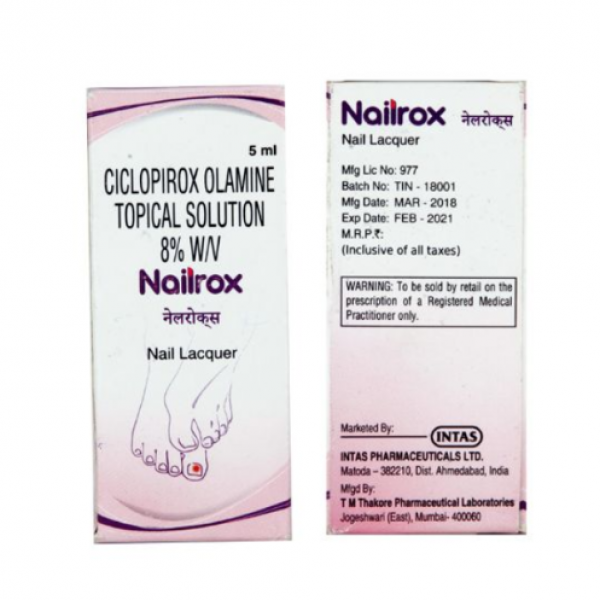 Box of generic Ciclopirox 8% Nail Lacquer