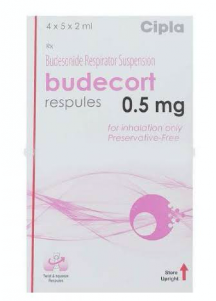 A box of generic Budesonide  0.5 mg inhalation