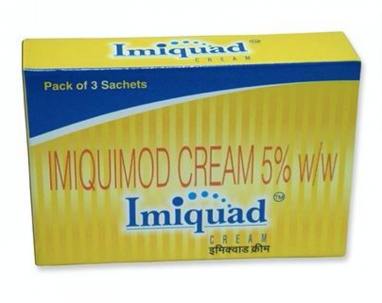 Box of generic Imiquimod 12.5mg Cream 5 % sachets