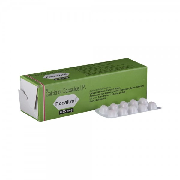 Box and blister strips of Calcitriol 0.25mcg Capsule