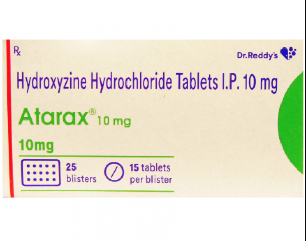 A box of Hydroxyzine (10mg) Tablets
