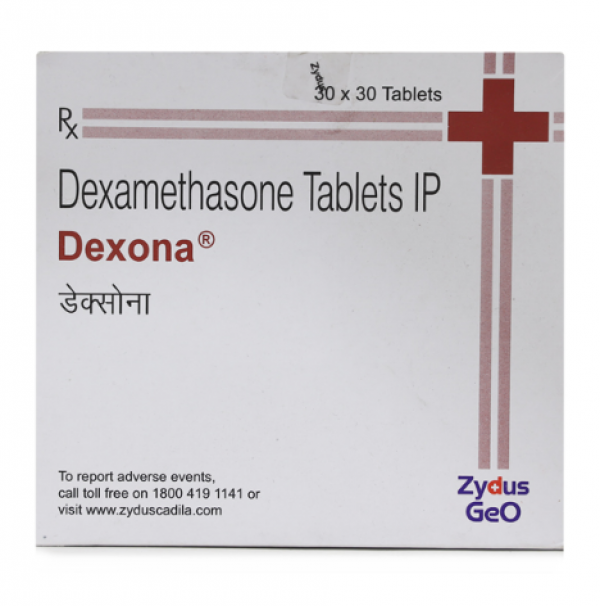A box of Dexamethasone (0.5mg) Tablets