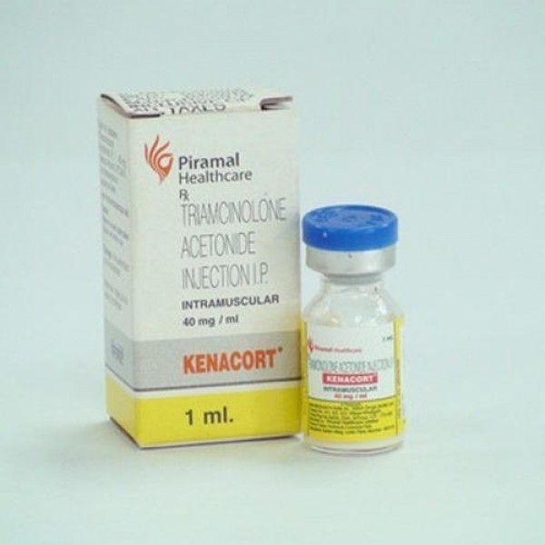 A vial and bottle of Triamcinolone (40mg/ml) Injection