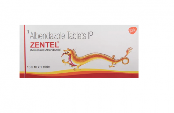 Box pack of generic Albendazole 400mg Tablet