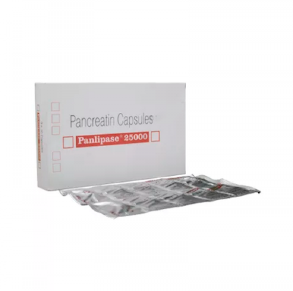 Box pack and a strip of generic Pancreatin (300mg) capsule