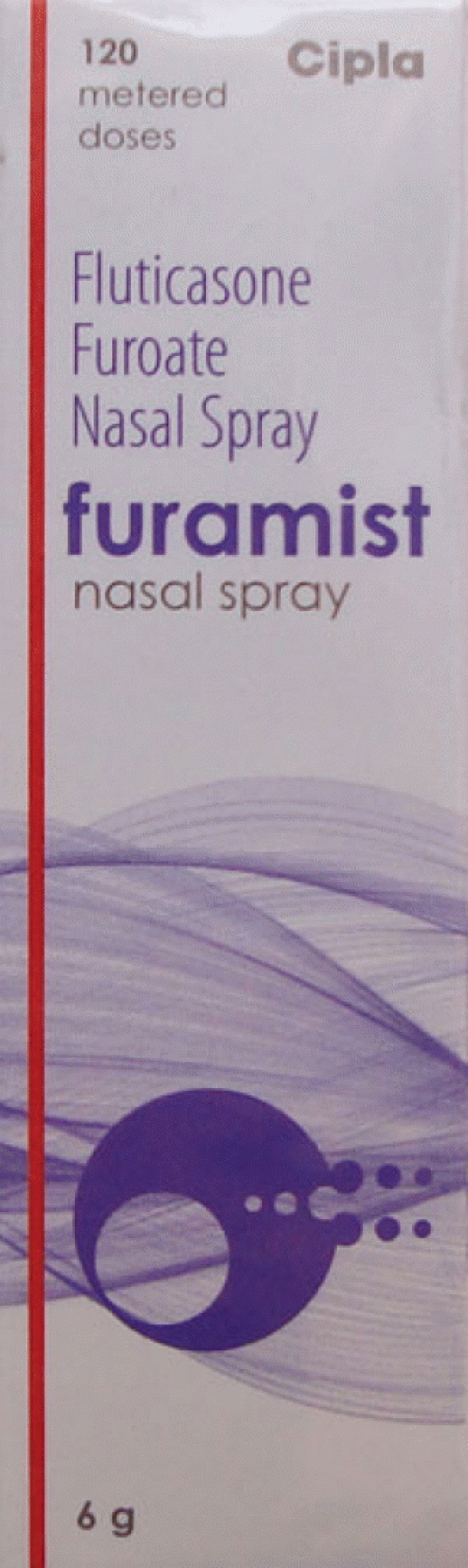 A box of Fluticasone Furoate 27.5mcg Nasal Spray
